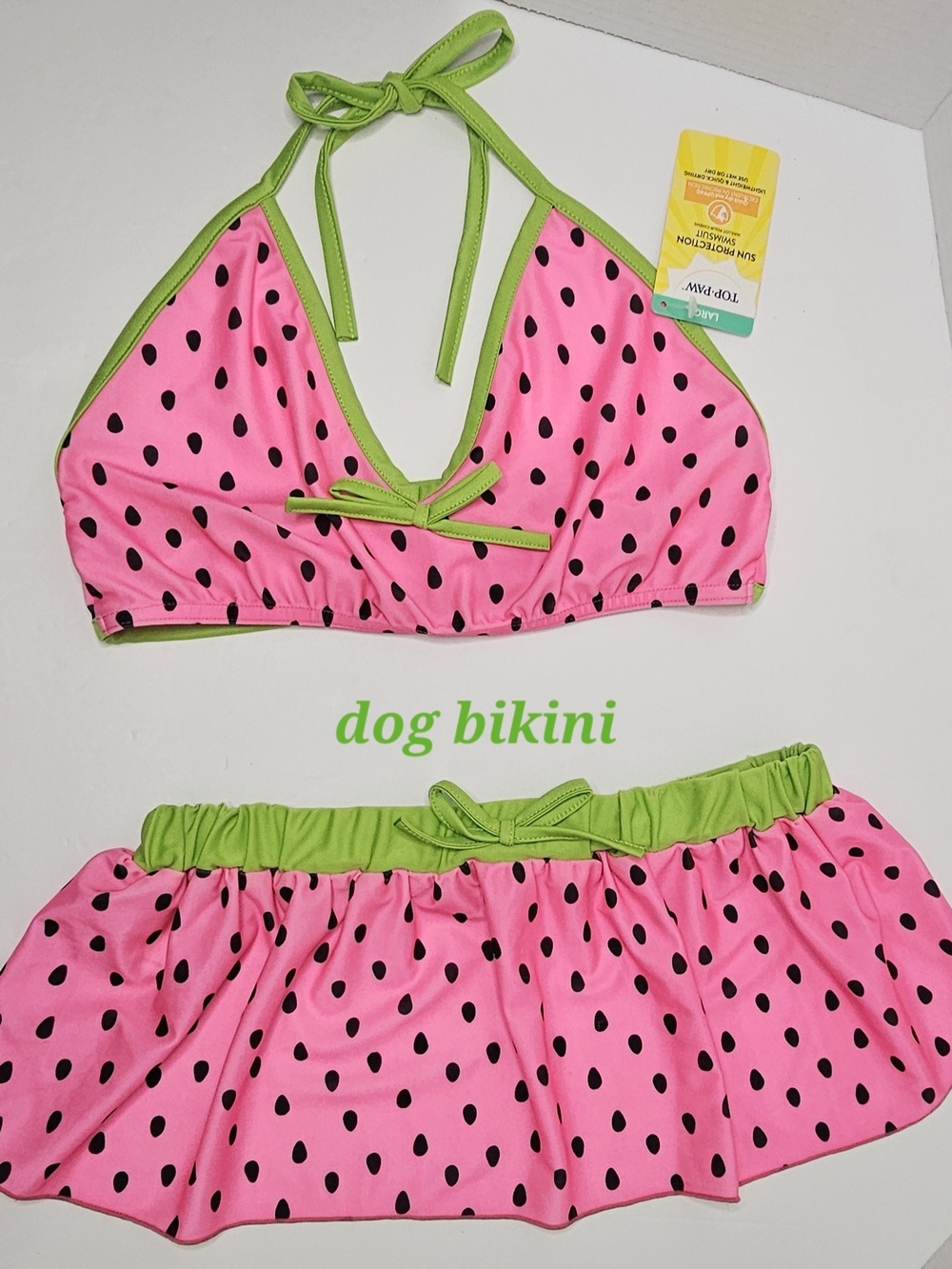 Top Paw Dog Bikini Two Pieces Watermelon Design New With Tags Size Large Cute